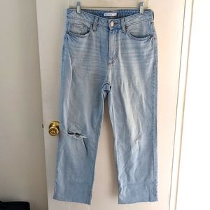 Elizabeth and James Wide Leg Cropped Light Wash Jeans